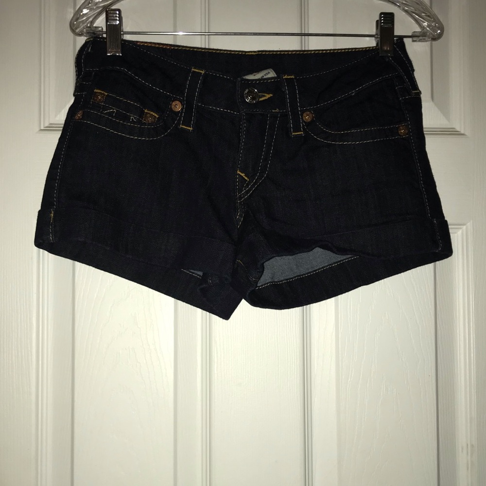 Dark denim jean shorts